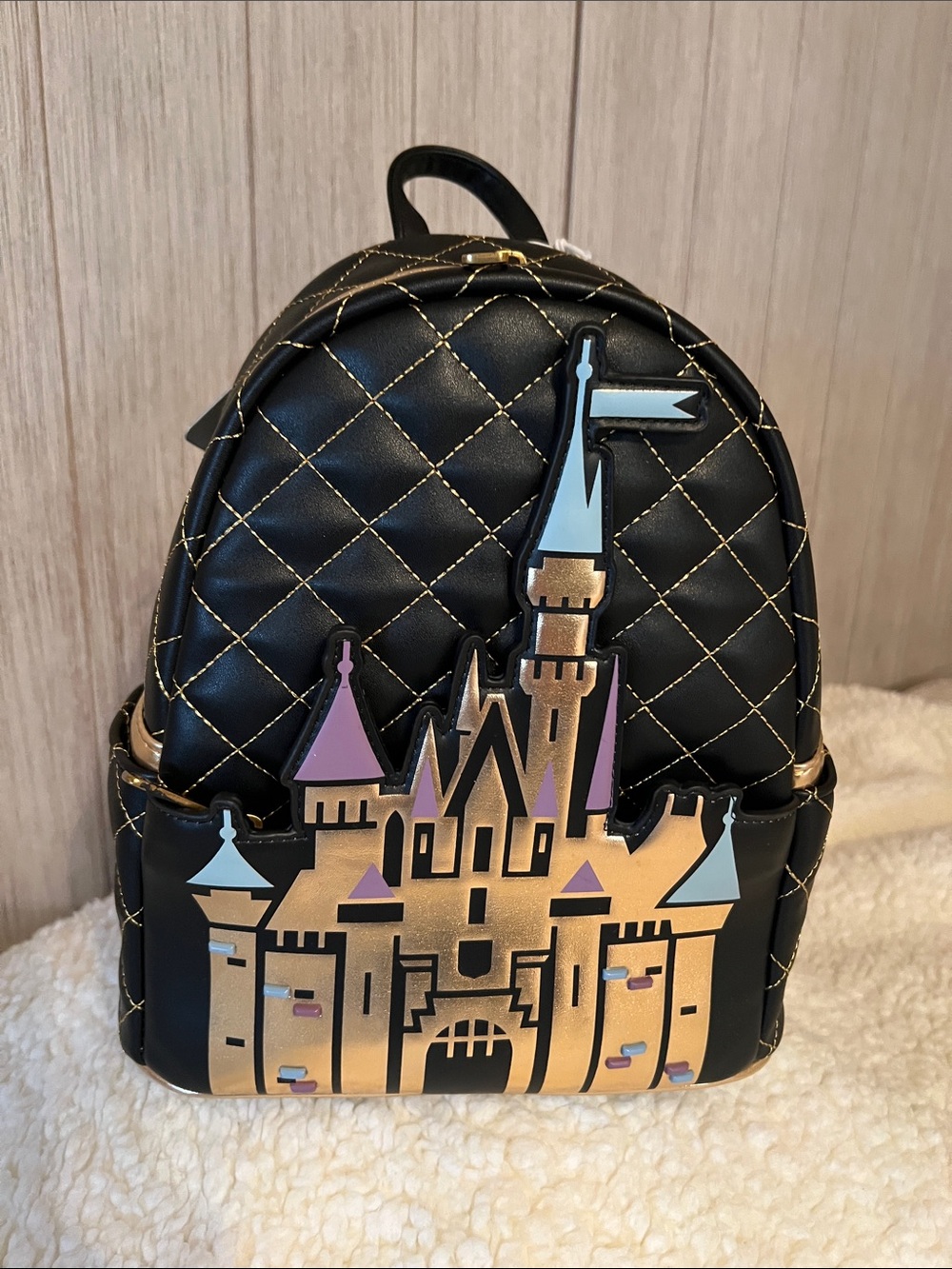 Disney Parks Disneyland 70th Castle Loungefly Bag. NWT